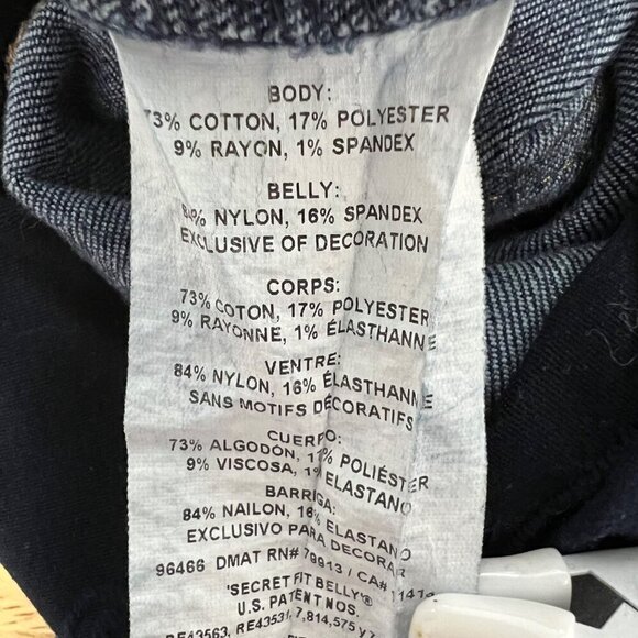 Jessica Simpson Maternity Dark Wash Pull On Skinny Jeans Size Small - Picture 9 of 9